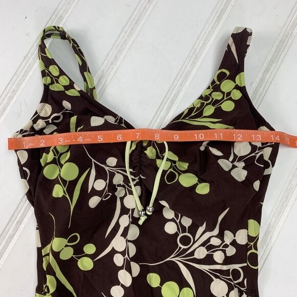 Fantasie Womens M Seville Underwire Bra One Piece Swimsuit Floral Brown Green - Picture 4 of 7